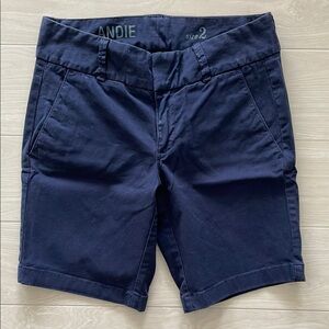 J. Crew Andie 9” Navy Stretch Cotton Chino Shorts